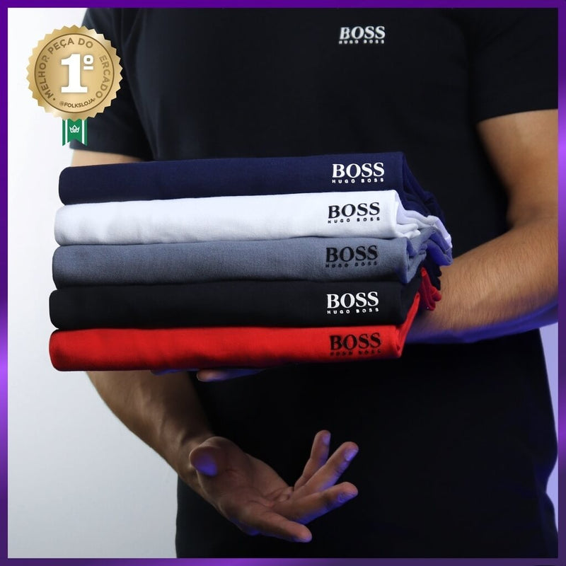 Compre 1 Leve 3 Camisetas H. Boss + Perfume Brinde
