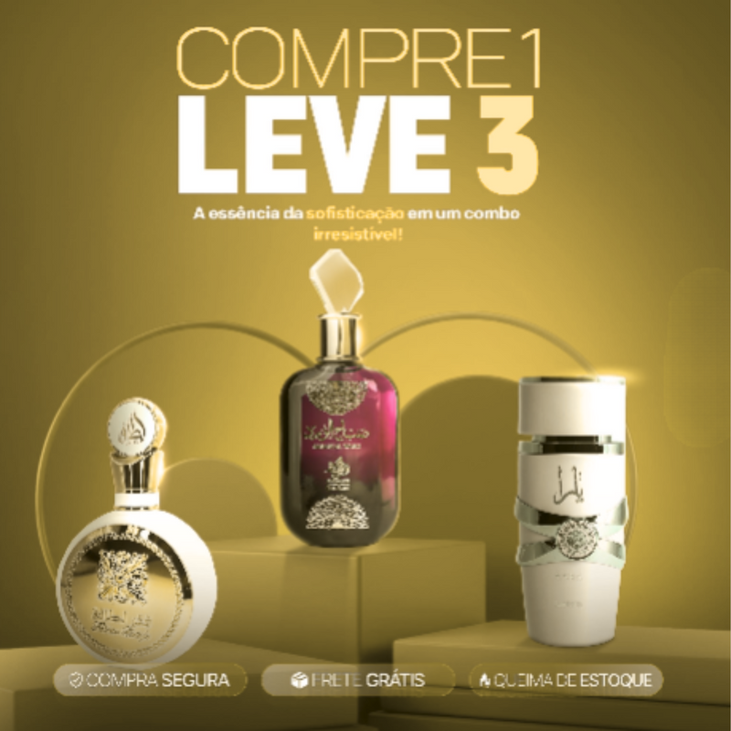 Combo 3 Perfumes Femininos - Yara, Fakhar Rose e Sabah Al Ward (100ml) - Oferta Exclusiva