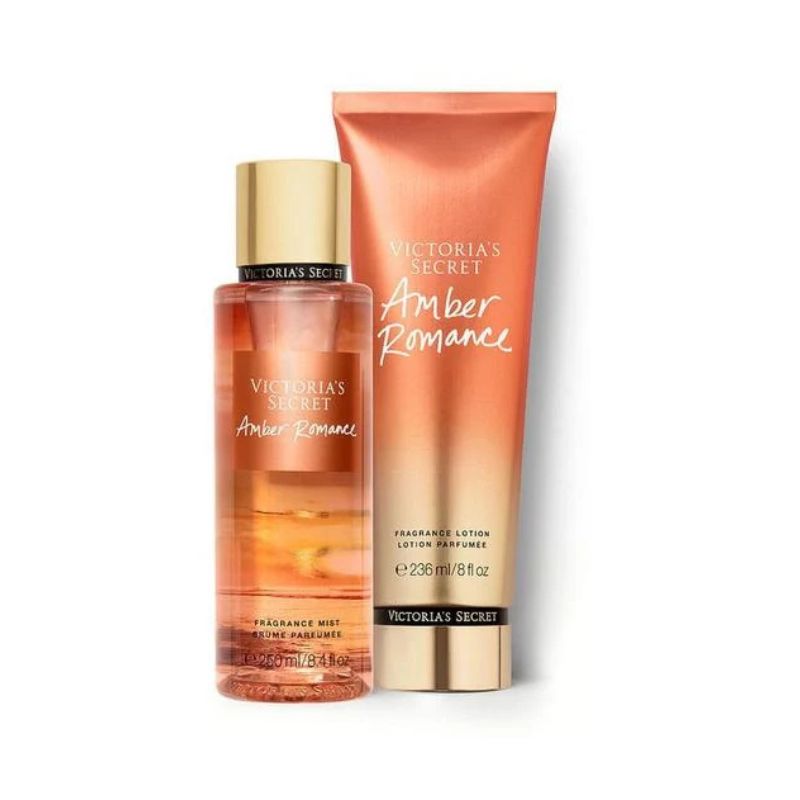 Kit Victoria’s Secret Amber Romance - Hidratante 236ml + Body Splash 250ml