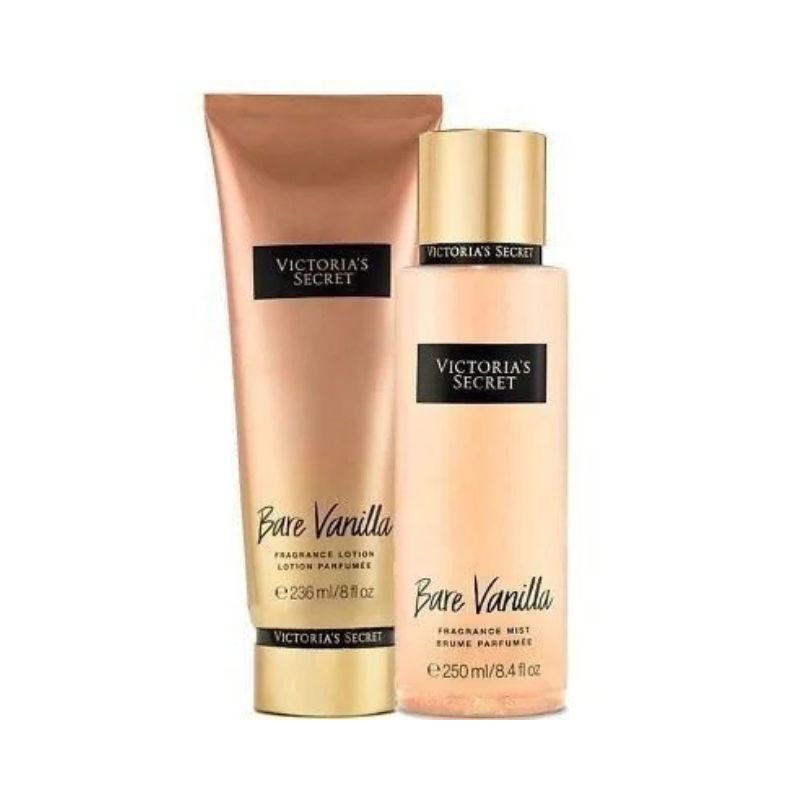 Kit Victoria’s Secret Bare Vanilla - Hidratante 236ml + Body Splash 250ml
